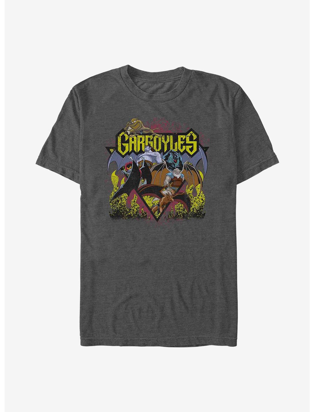 Disney Gargoyles Gargoyle Retro Rock T-Shirt, CHAR HTR, hi-res
