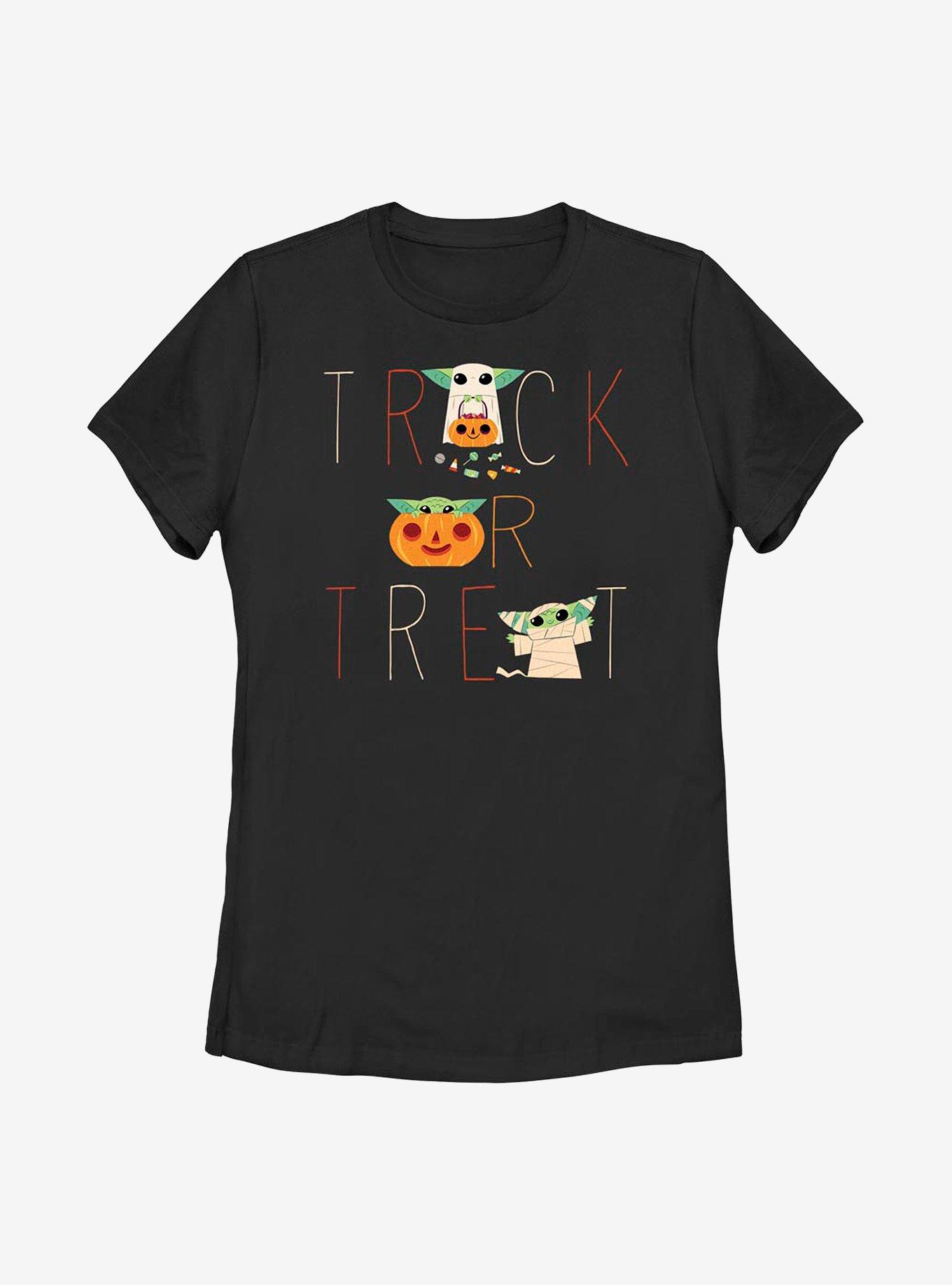 Star Wars The Mandalorian Trick The Child Treat Womens T-Shirt, BLACK, hi-res