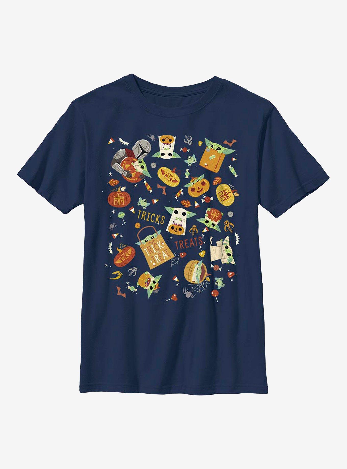 Star Wars The Mandalorian Candy Hunter Youth T-Shirt, NAVY, hi-res