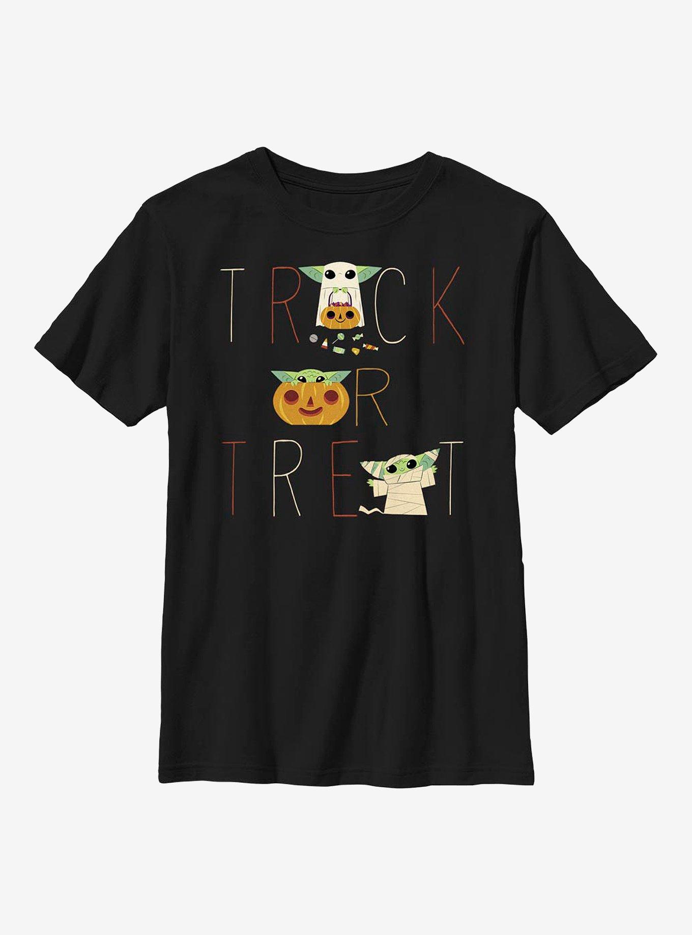 Star Wars The Mandalorian Trick The Child Treat Youth T-Shirt, BLACK, hi-res