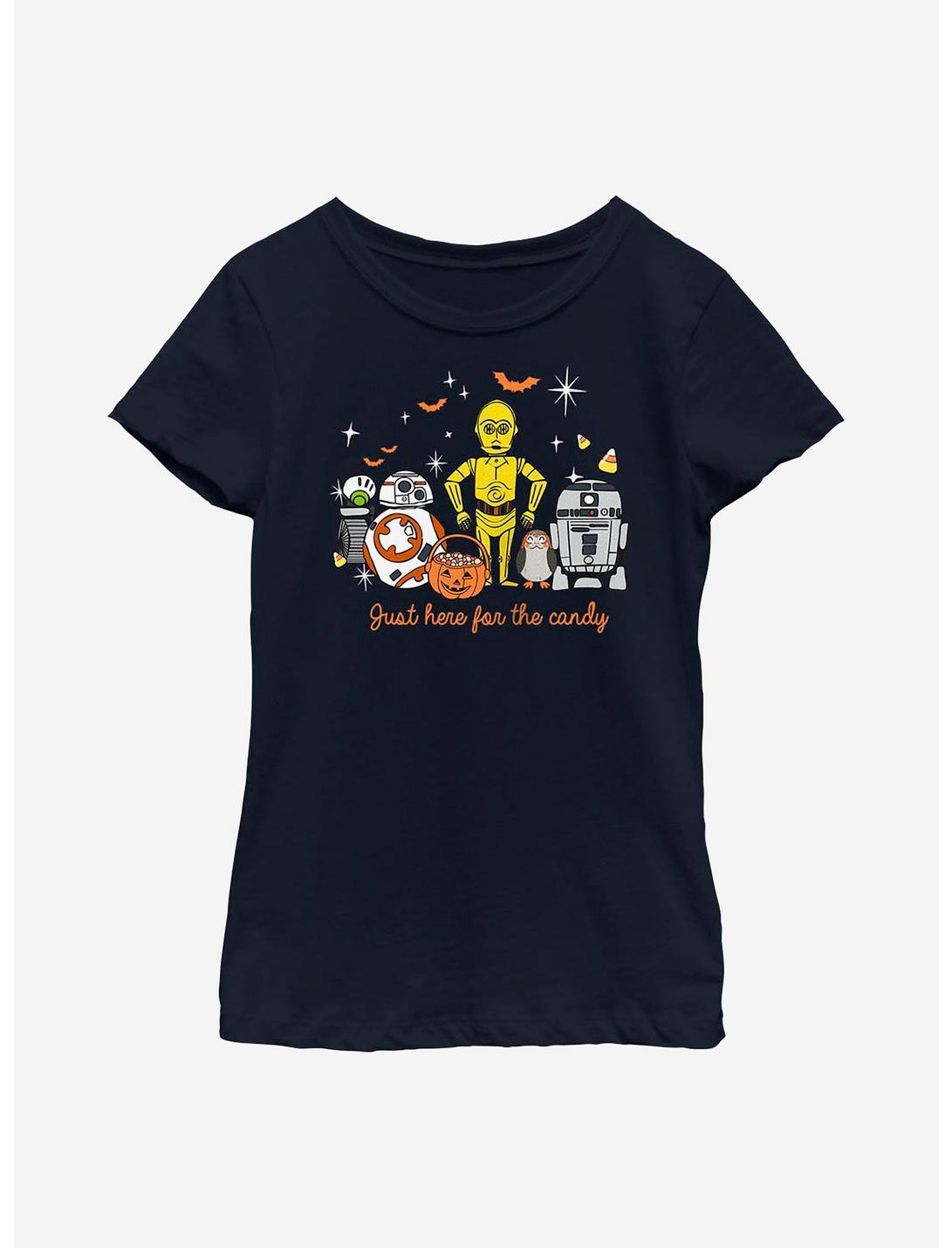 Star Wars Here For Candy Youth Girls T-Shirt, NAVY, hi-res