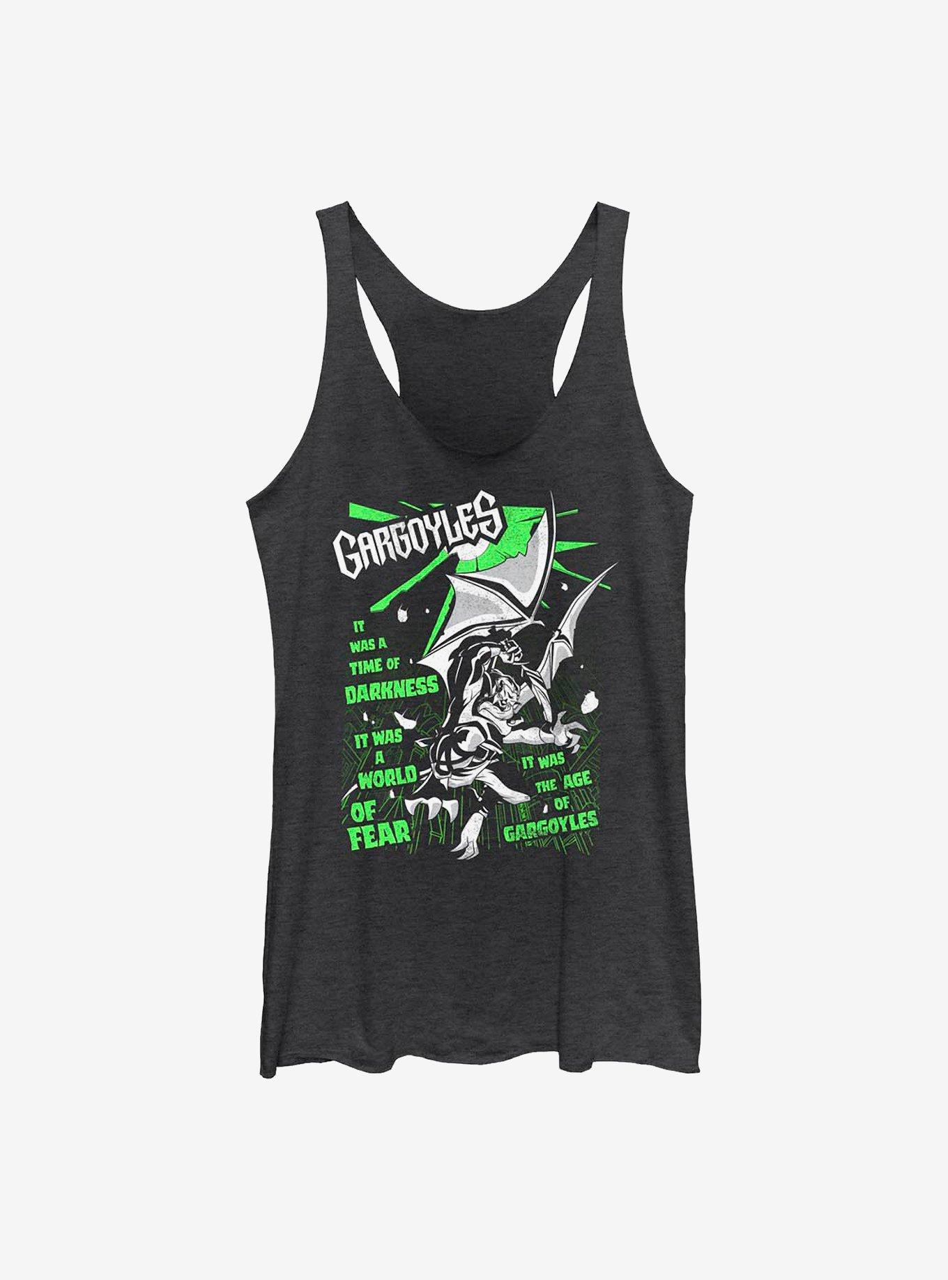 Disney Gargoyles Falling Gargoyle Womens Tank Top, BLK HTR, hi-res