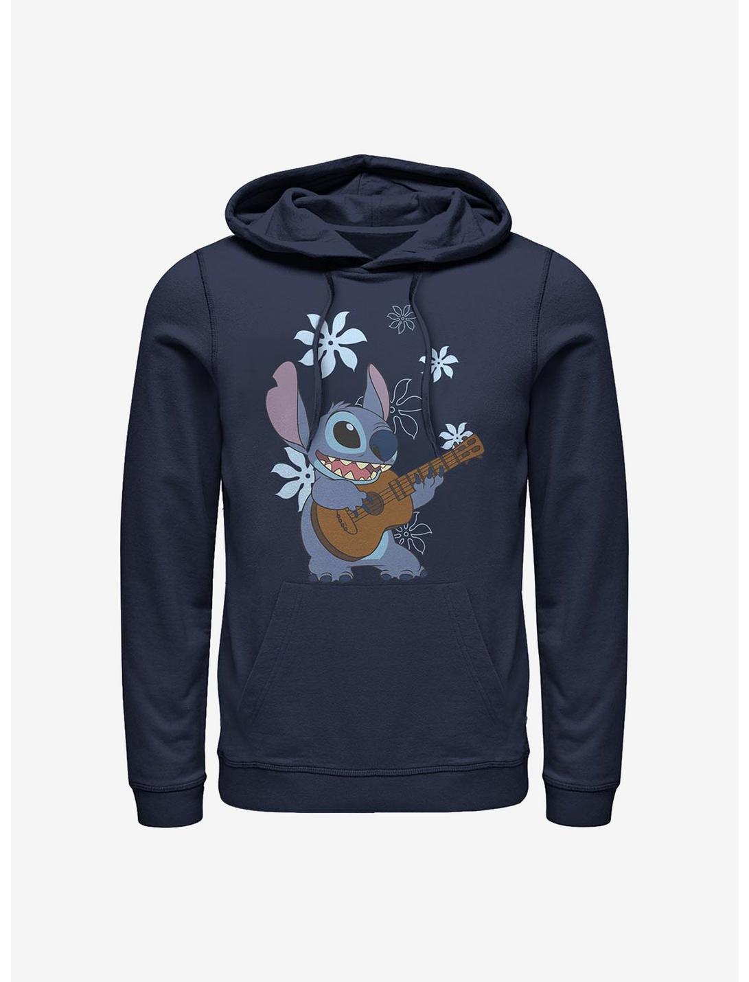 Disney Lilo And Stitch Flowers Hoodie, NAVY, hi-res