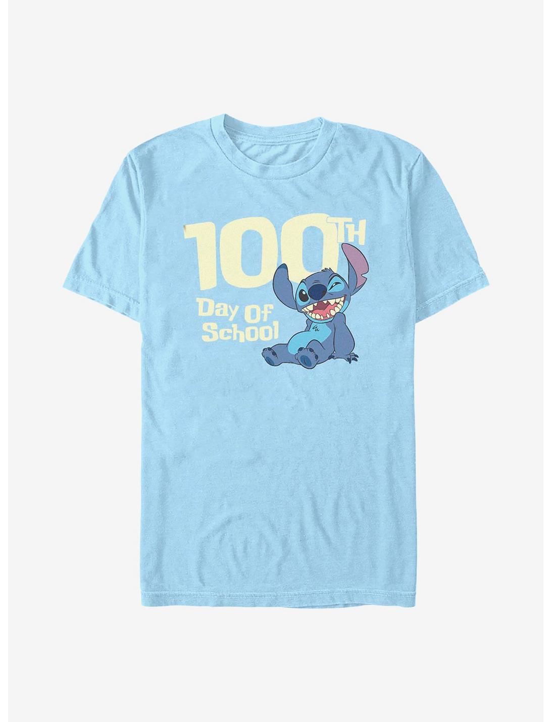 Disney Lilo And Stitch 100 School Days T-Shirt, LT BLUE, hi-res