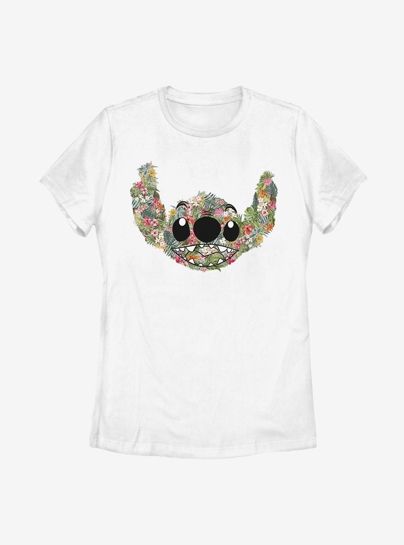 Disney Lilo And Stitch Floral Womens T-Shirt, , hi-res