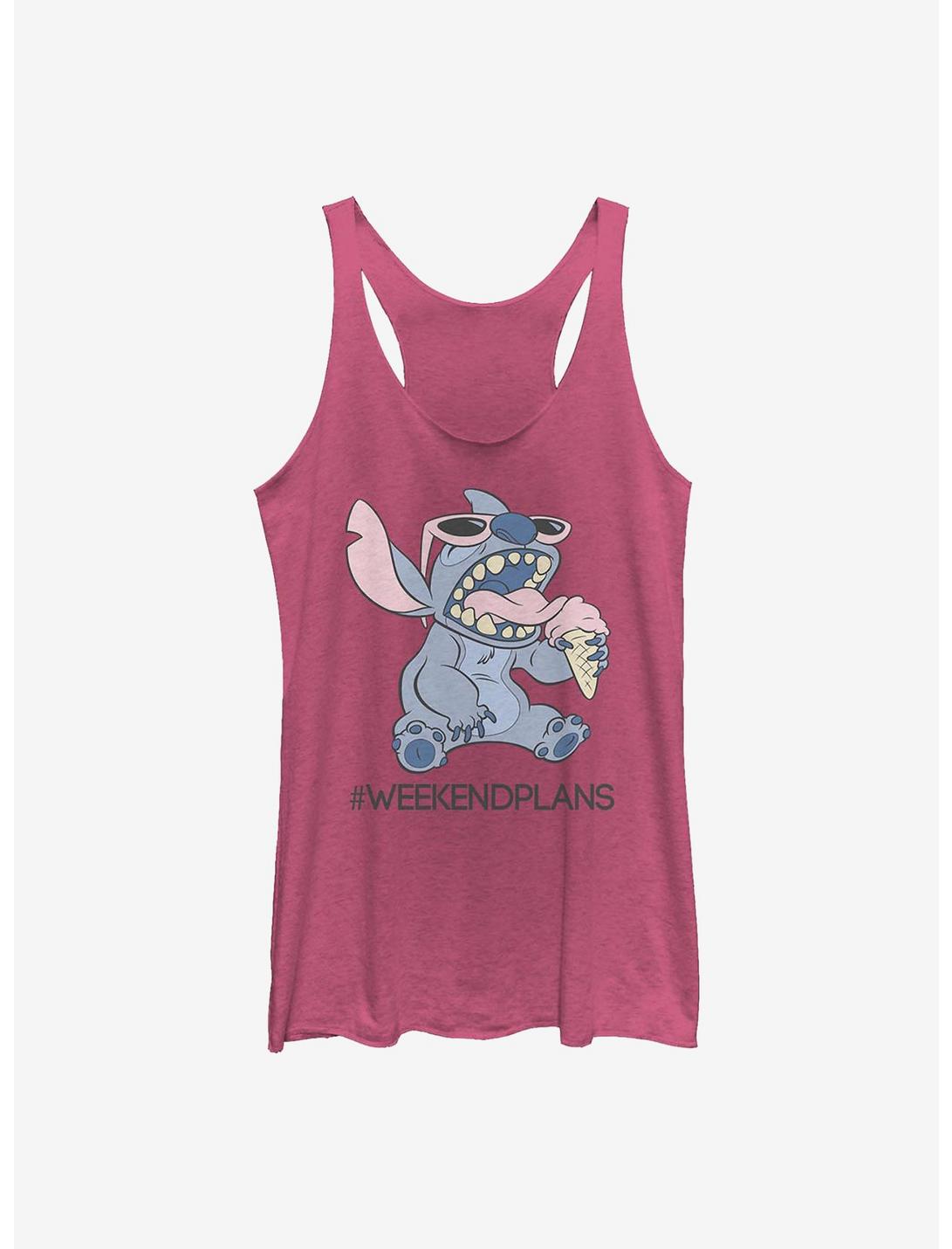 Disney Lilo And Stitch Weekend Plans Womens Tank Top, PINK HTR, hi-res