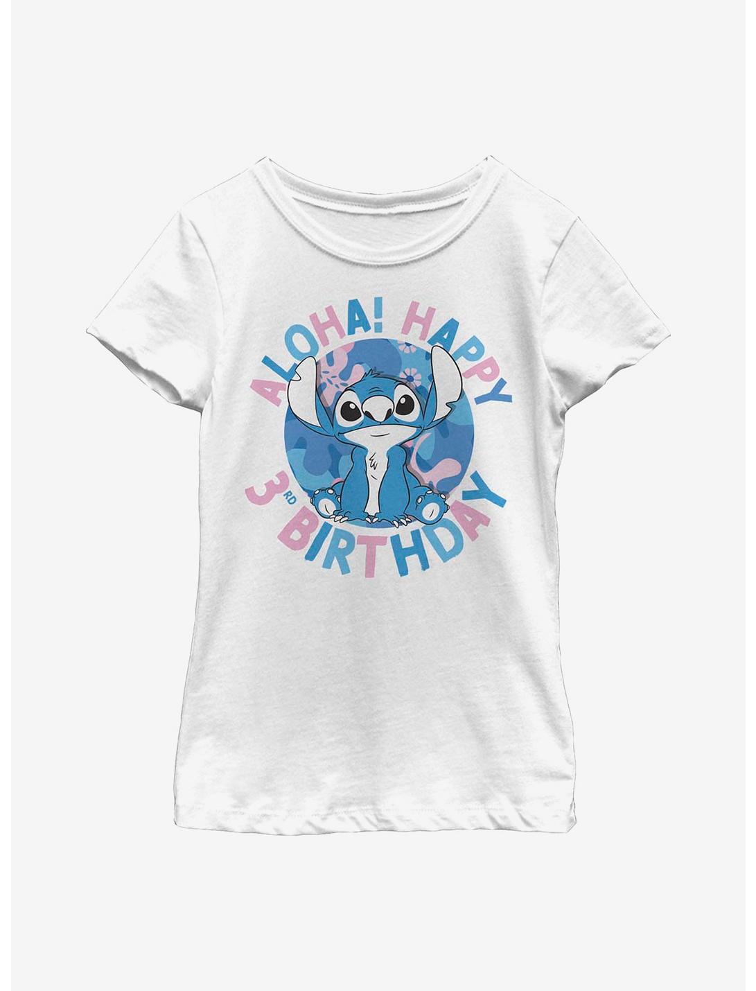 Disney Lilo And Stitch 3rd Birthday Youth Girls T-Shirt, WHITE, hi-res