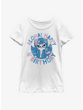 Disney Lilo And Stitch 4th Birthday Youth Girls T-Shirt, , hi-res