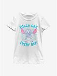 Disney Lilo And Stitch Pizza Day Every Day Youth Girls T-Shirt, WHITE, hi-res