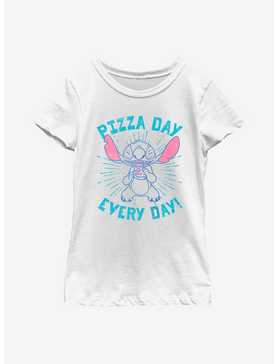 Disney Lilo And Stitch Pizza Day Every Day Youth Girls T-Shirt, , hi-res