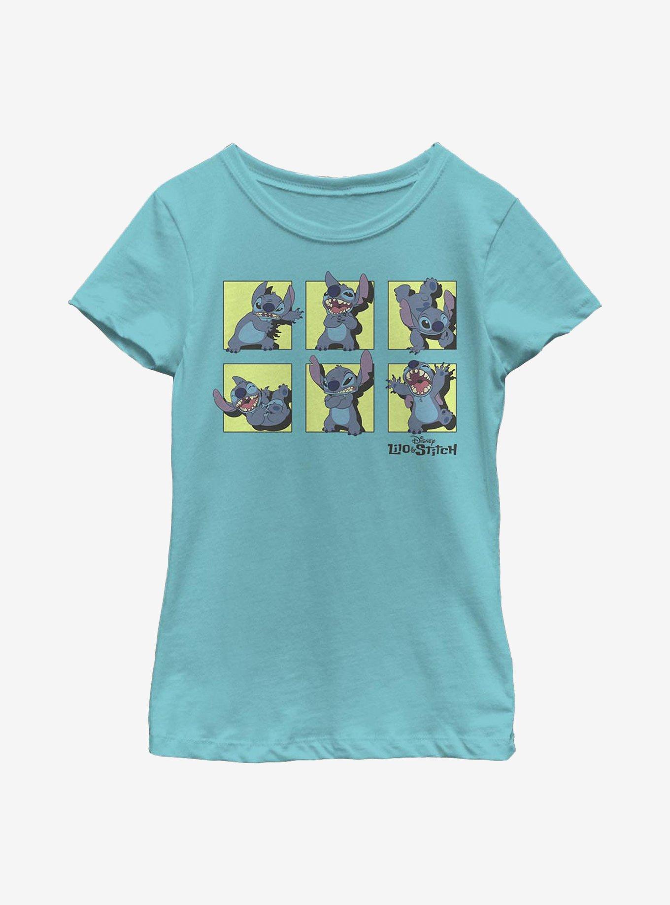 Disney Lilo And Stitch Poses Youth Girls T-Shirt, TAHI BLUE, hi-res