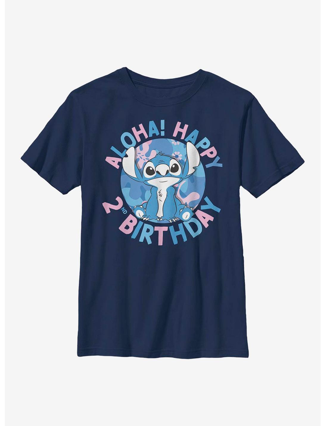 Disney Lilo And Stitch 2nd Birthday Youth T-Shirt, NAVY, hi-res