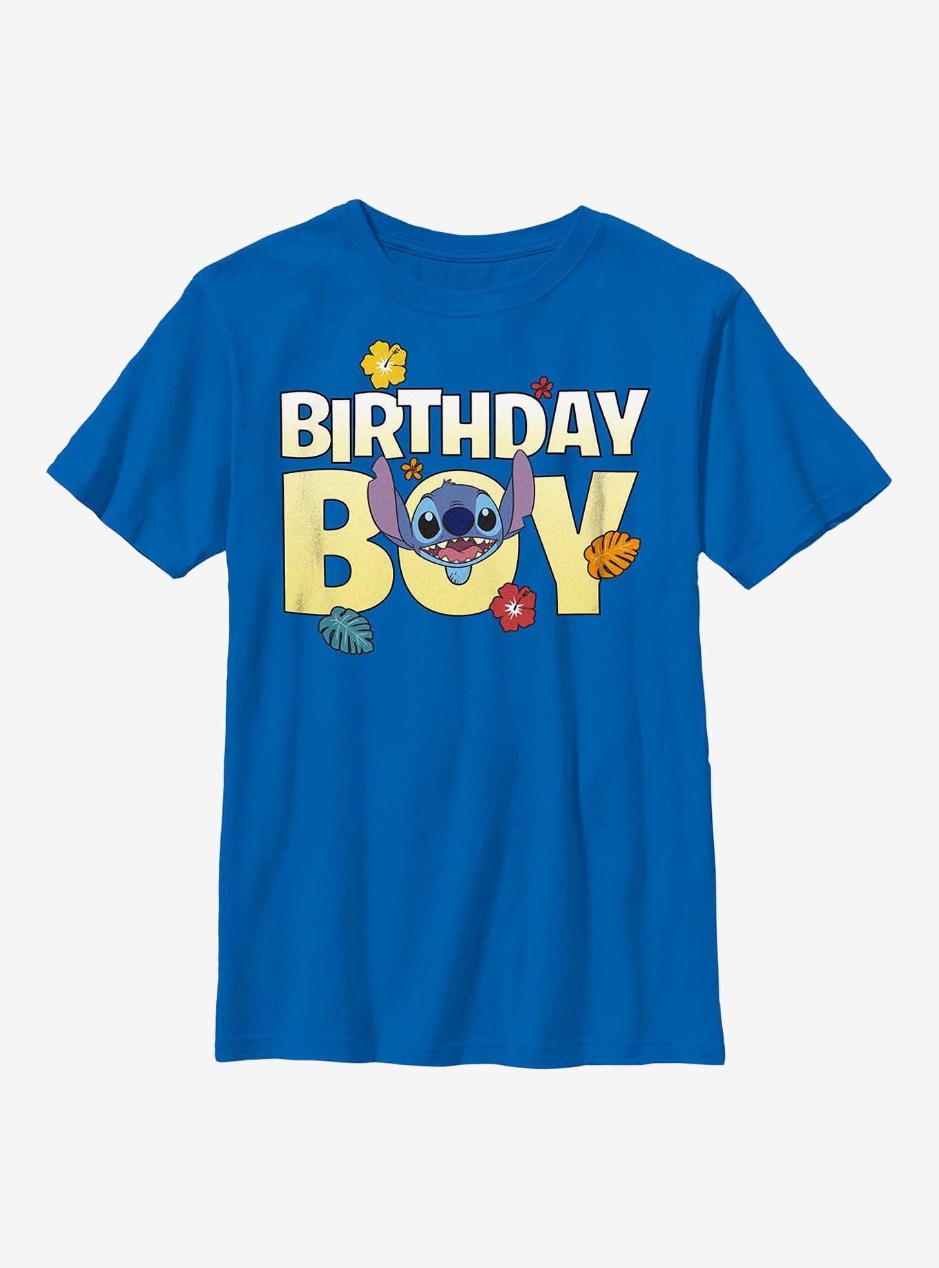 Disney Lilo And Stitch Birthday Boy Stitch Youth T-Shirt, ROYAL, hi-res