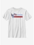 Disney Lilo And Stitch Flag Stitch Youth T-Shirt, WHITE, hi-res