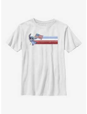 Disney Lilo And Stitch Flag Stitch Youth T-Shirt, , hi-res