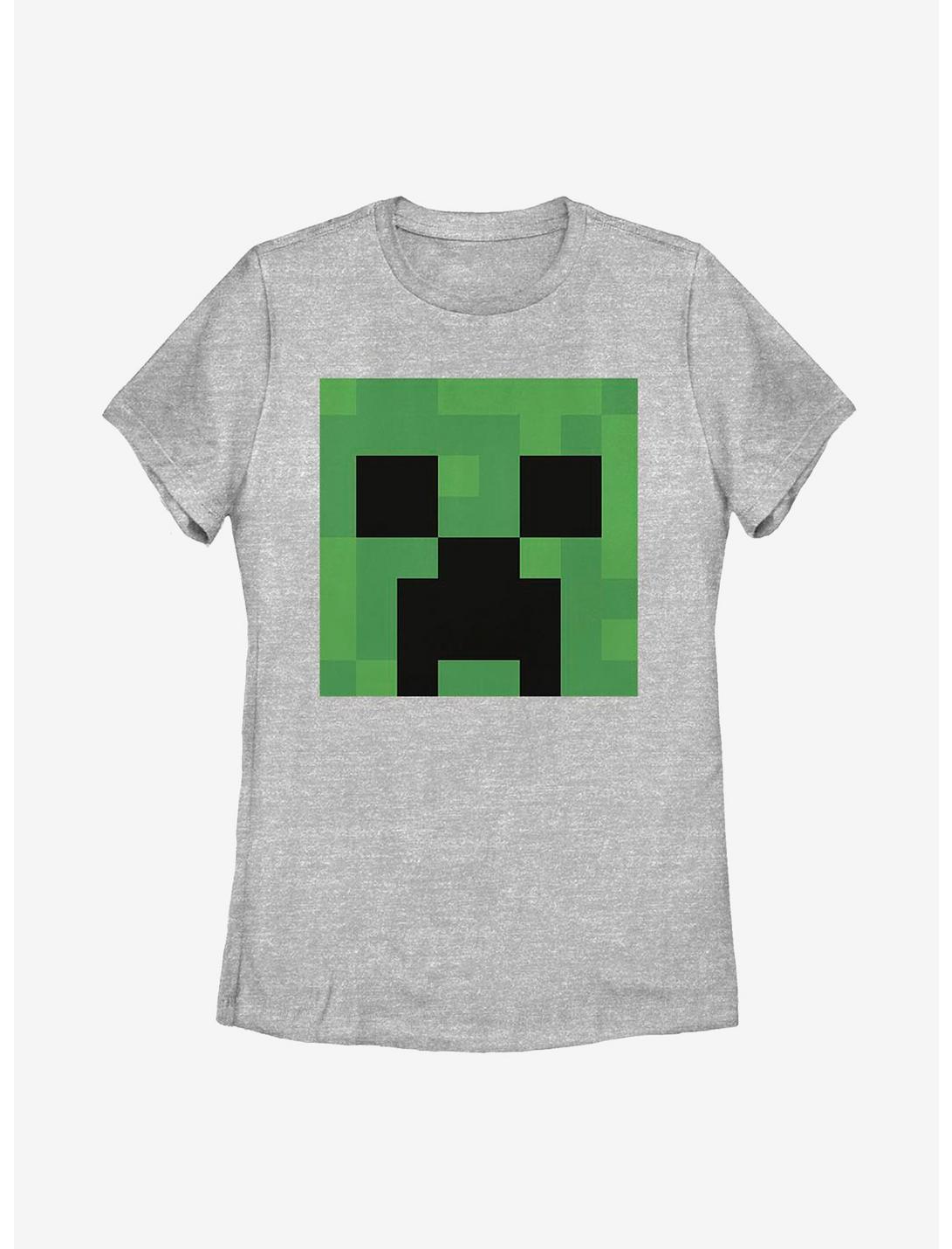 Minecraft Creeper Big Face Womens T-Shirt, ATH HTR, hi-res