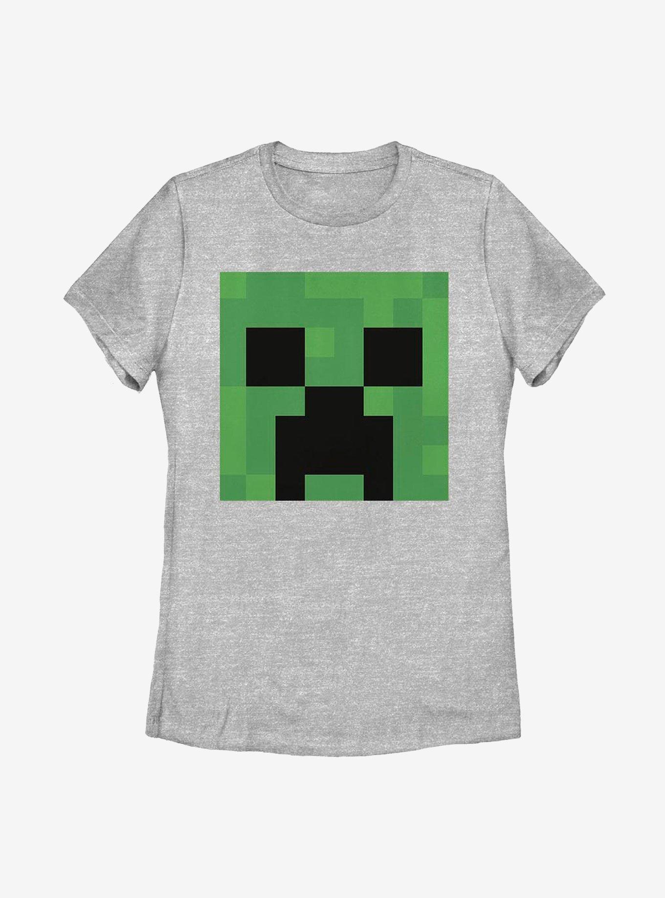 Minecraft Creeper Big Face Womens T-Shirt, ATH HTR, hi-res