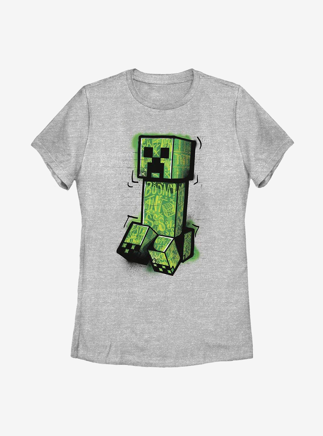 Minecraft Graffiti Creeper Womens T-Shirt, ATH HTR, hi-res