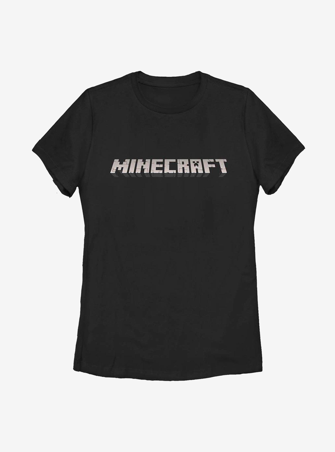 Minecraft Logo Black Womens T-Shirt, BLACK, hi-res