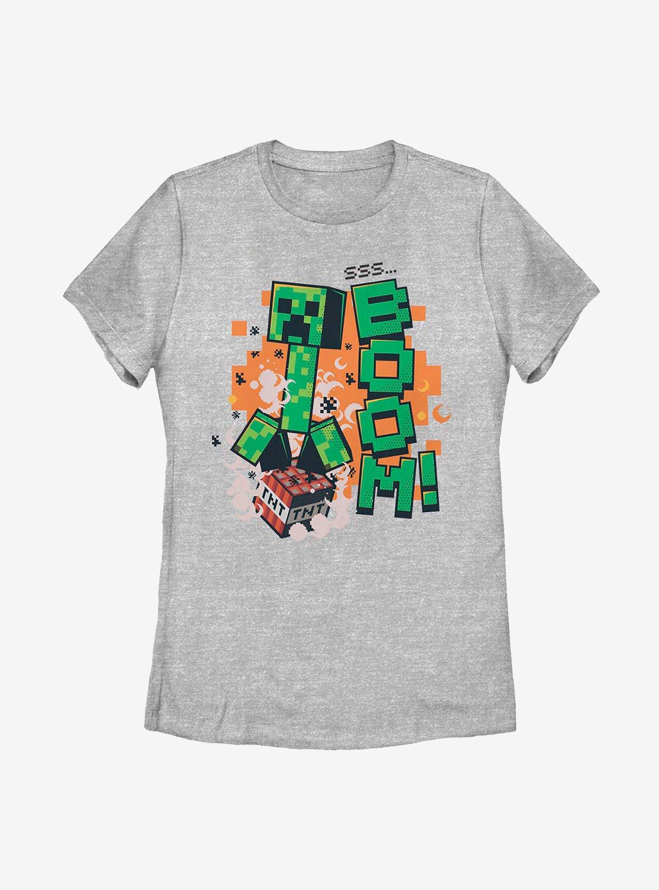 Minecraft Sss Boom Womens T-Shirt, ATH HTR, hi-res