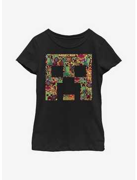 Minecraft Creeper Face Collage Youth Girls T-Shirt, , hi-res