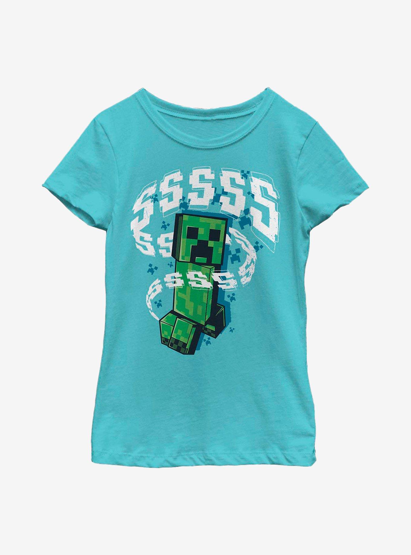 Minecraft Creeper Sssss Youth Girls T-Shirt, , hi-res