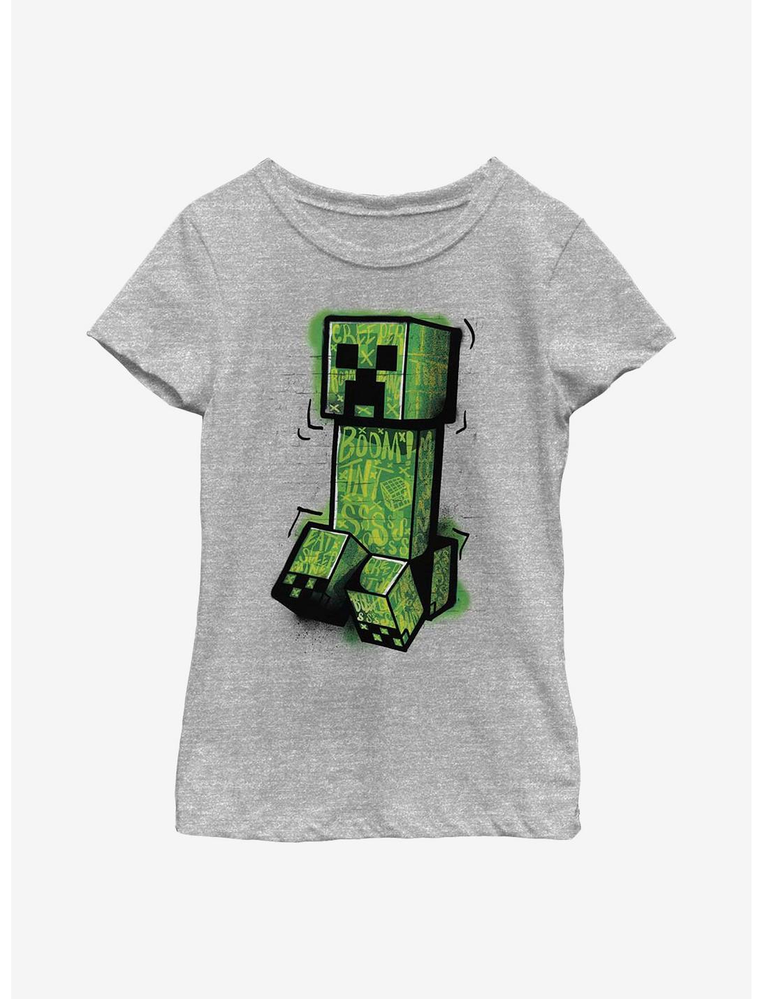 Minecraft Graffiti Creeper Youth Girls T-Shirt, ATH HTR, hi-res