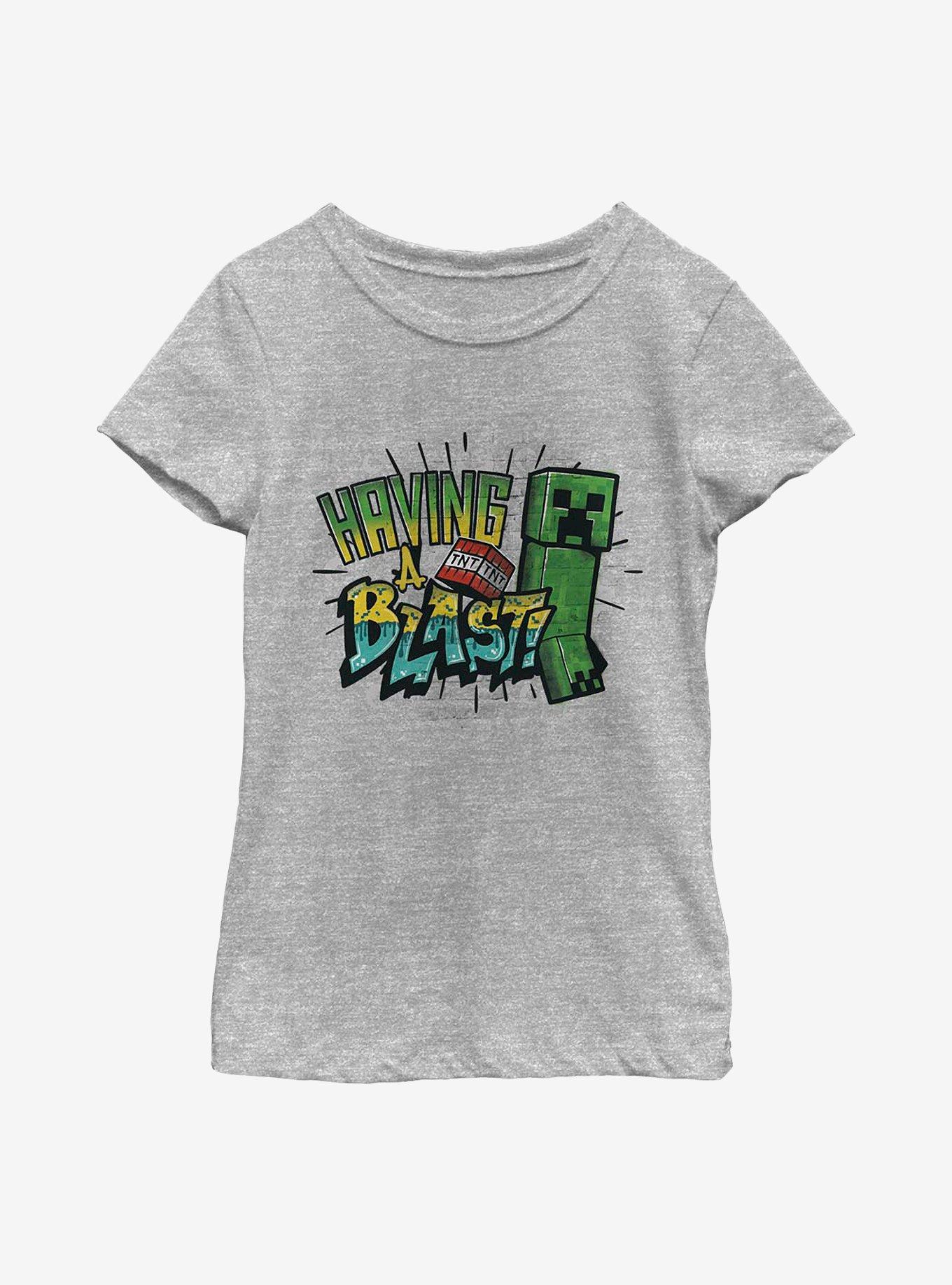 Minecraft Having A Blast Youth Girls T-Shirt, ATH HTR, hi-res