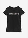 Minecraft Logo Black Youth Girls T-Shirt, BLACK, hi-res