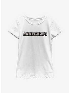 Minecraft Logo White Youth Girls T-Shirt, , hi-res