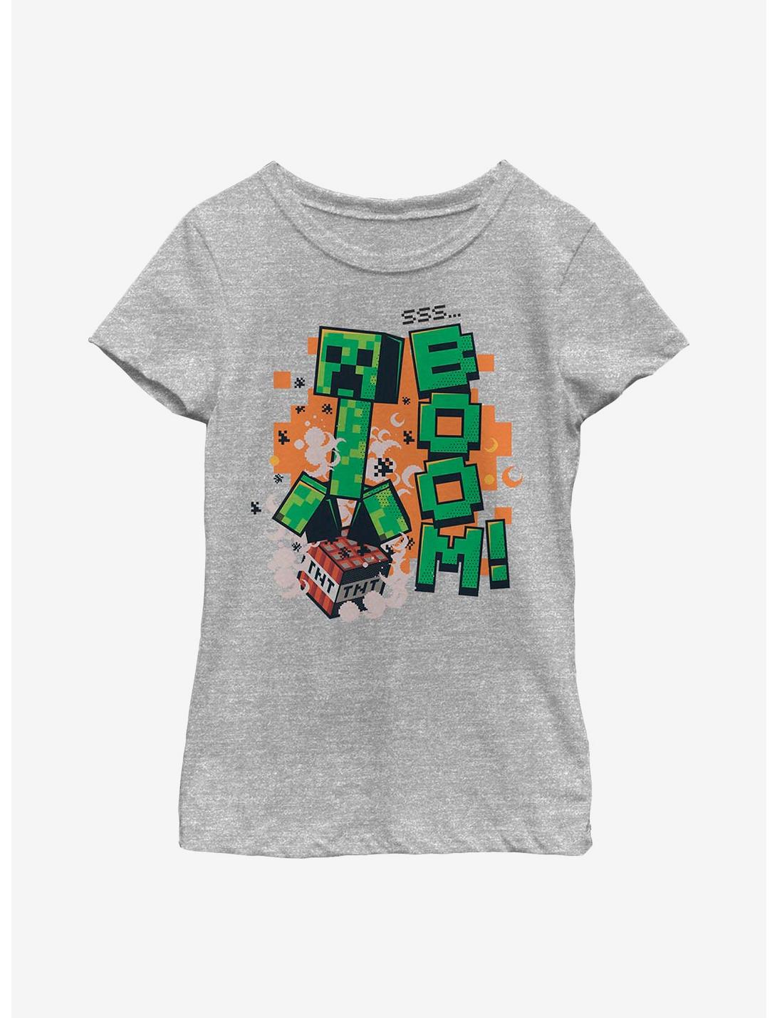 Minecraft Sss Boom Youth Girls T-Shirt, ATH HTR, hi-res