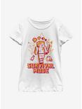 Minecraft Survival Mode Sketch Youth Girls T-Shirt, WHITE, hi-res