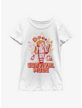 Minecraft Survival Mode Sketch Youth Girls T-Shirt, , hi-res