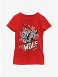 Minecraft Wolf Hero Youth Girls T-Shirt, RED, hi-res