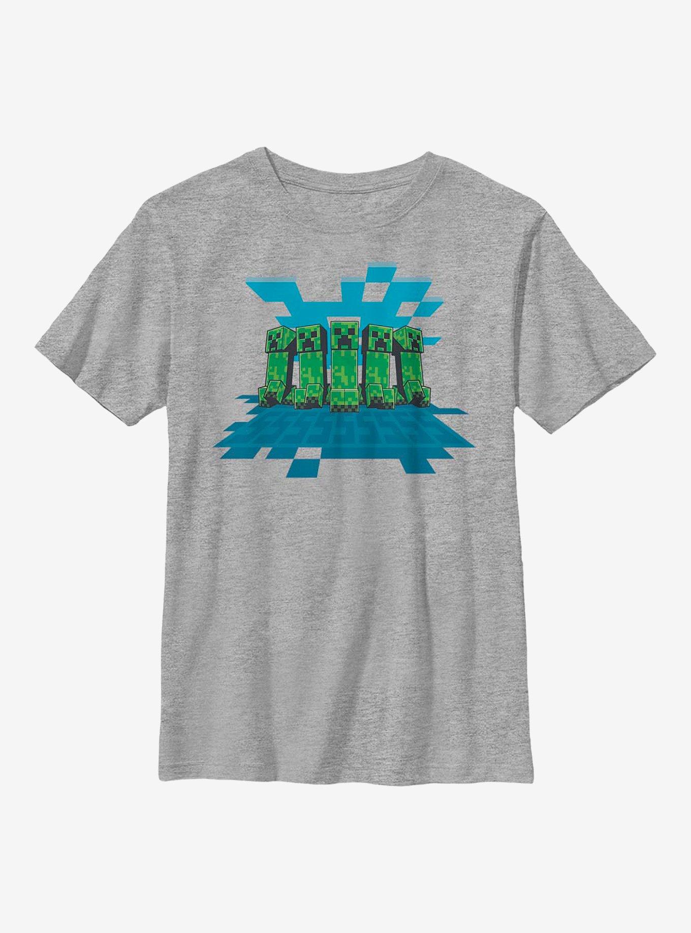 Minecraft Creeper Mob Youth T-Shirt, ATH HTR, hi-res