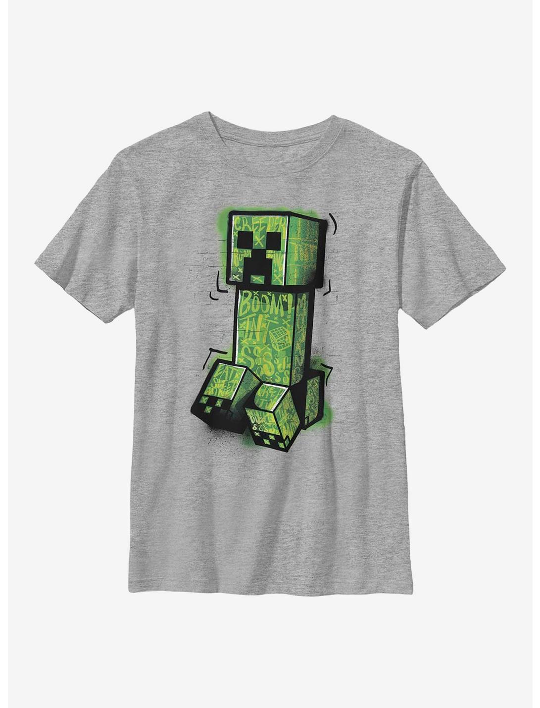Minecraft Graffiti Creeper Youth T-Shirt, ATH HTR, hi-res
