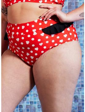Disney Minnie Mouse Ruffled High-Waisted Swim Bottoms Plus Size, , hi-res