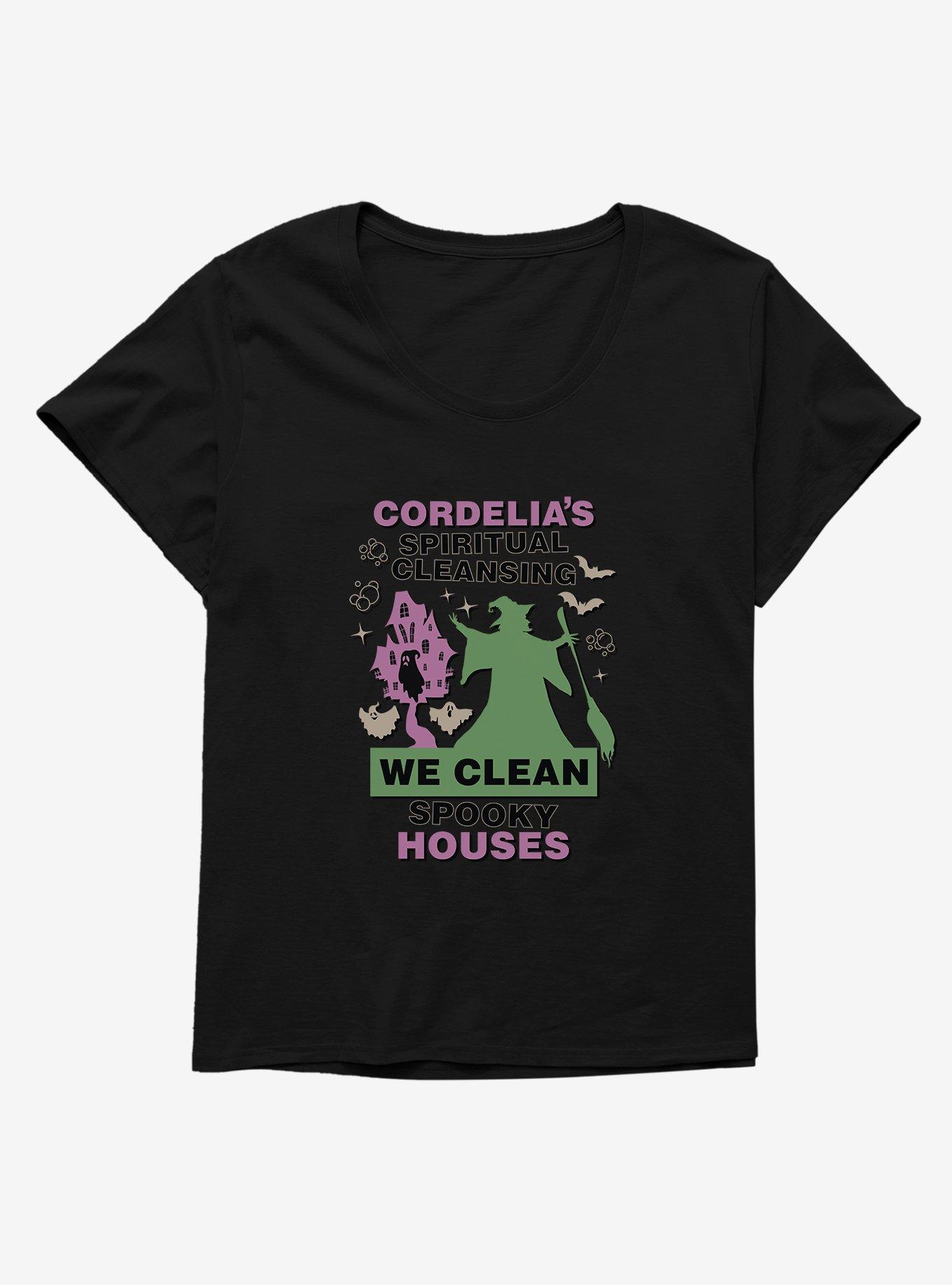 Halloween Cordelia's Spiritual Cleansing Service Girls Plus Size T-Shirt, BLACK, hi-res