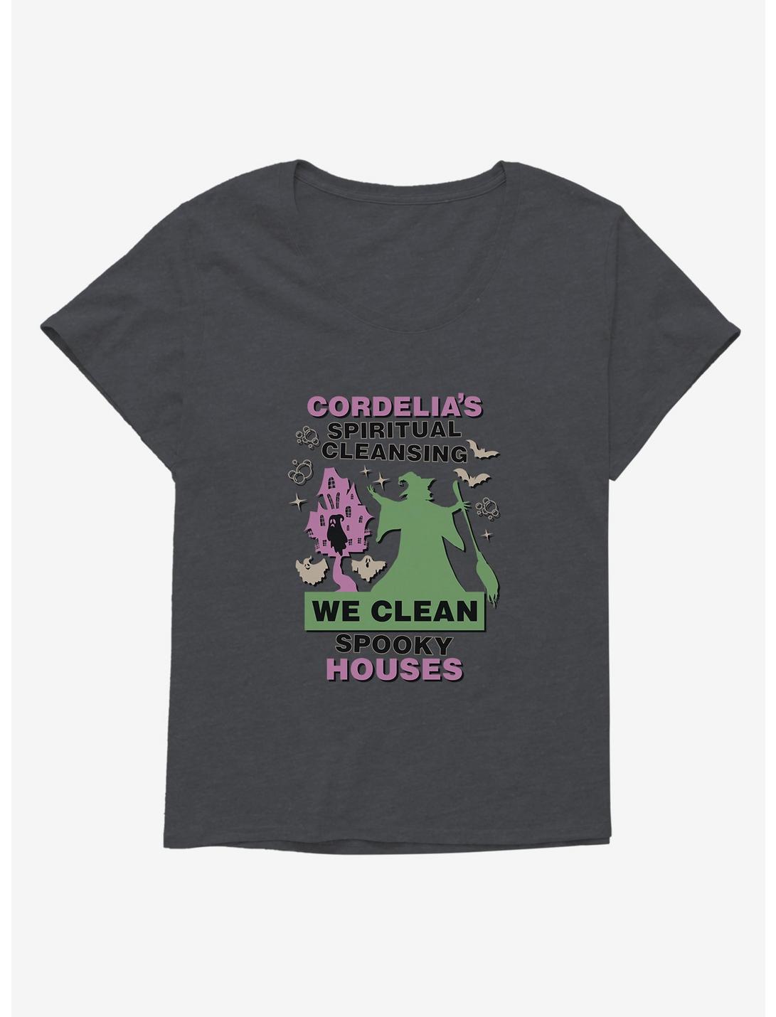 Halloween Cordelia's Spiritual Cleansing Service Girls Plus Size T-Shirt, CHARCOAL HEATHER, hi-res
