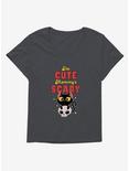 Halloween Cute Scary Girls Plus Size T-Shirt, CHARCOAL HEATHER, hi-res