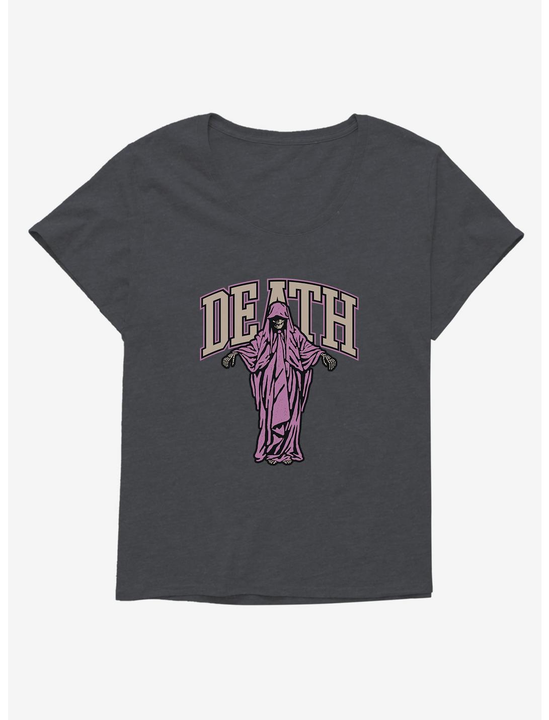 Halloween Death Letterman Girls Plus Size T-Shirt, CHARCOAL HEATHER, hi-res