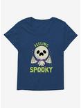 Halloween Feeling Spooky Girls Plus Size T-Shirt, ATHLETIC NAVY, hi-res