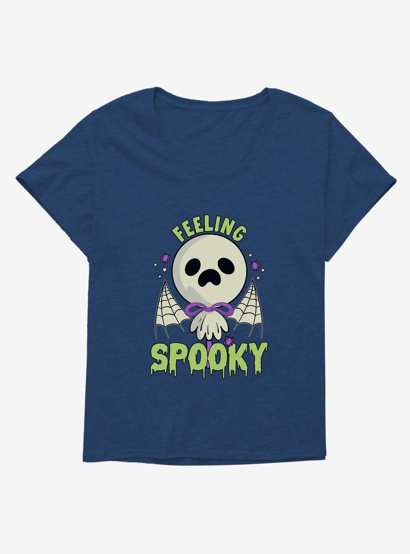 Halloween Feeling Spooky Girls Plus Size T-Shirt, ATHLETIC NAVY, hi-res