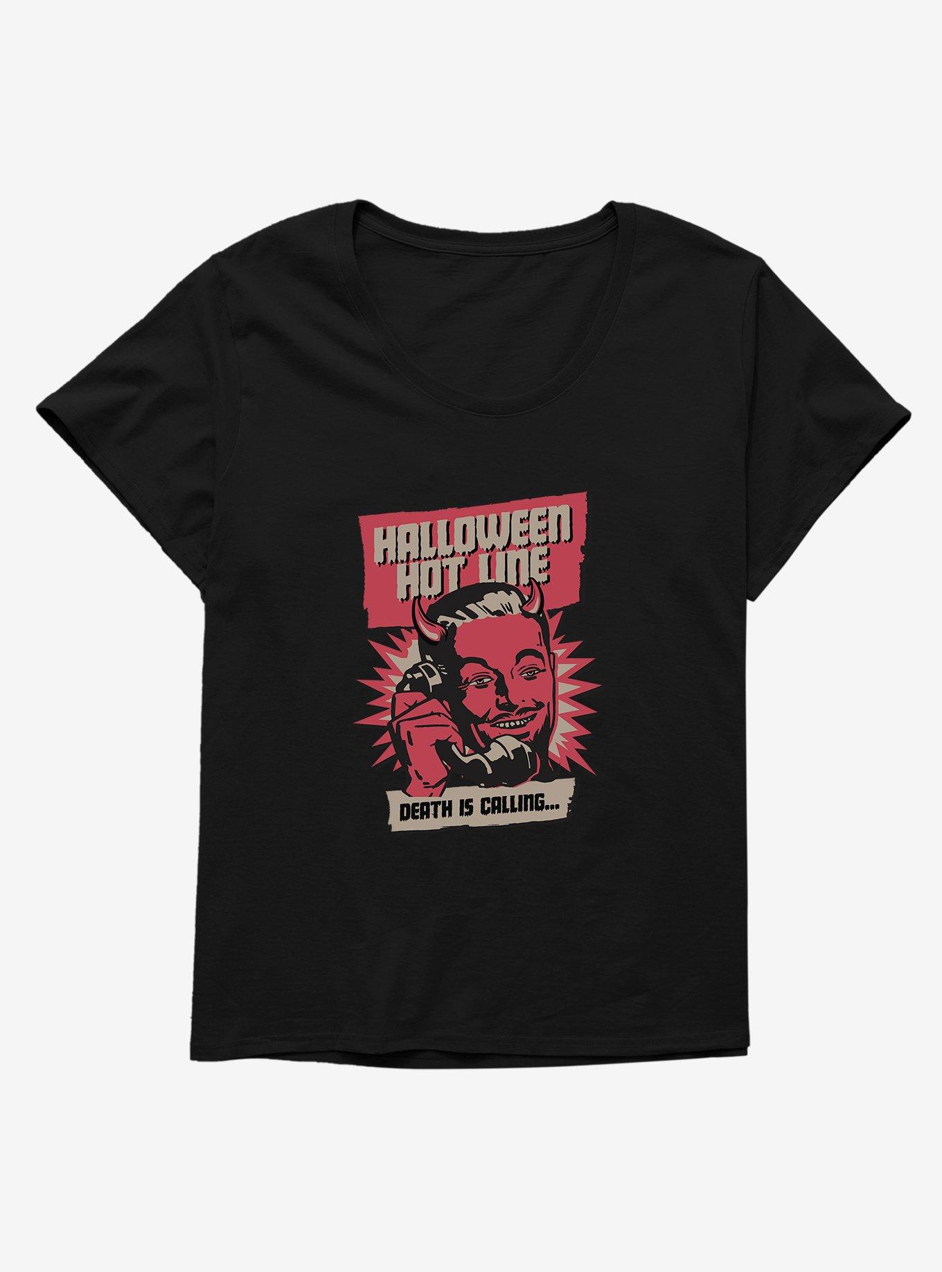 Halloween Halloween Hot Line Girls Plus Size T-Shirt, BLACK, hi-res