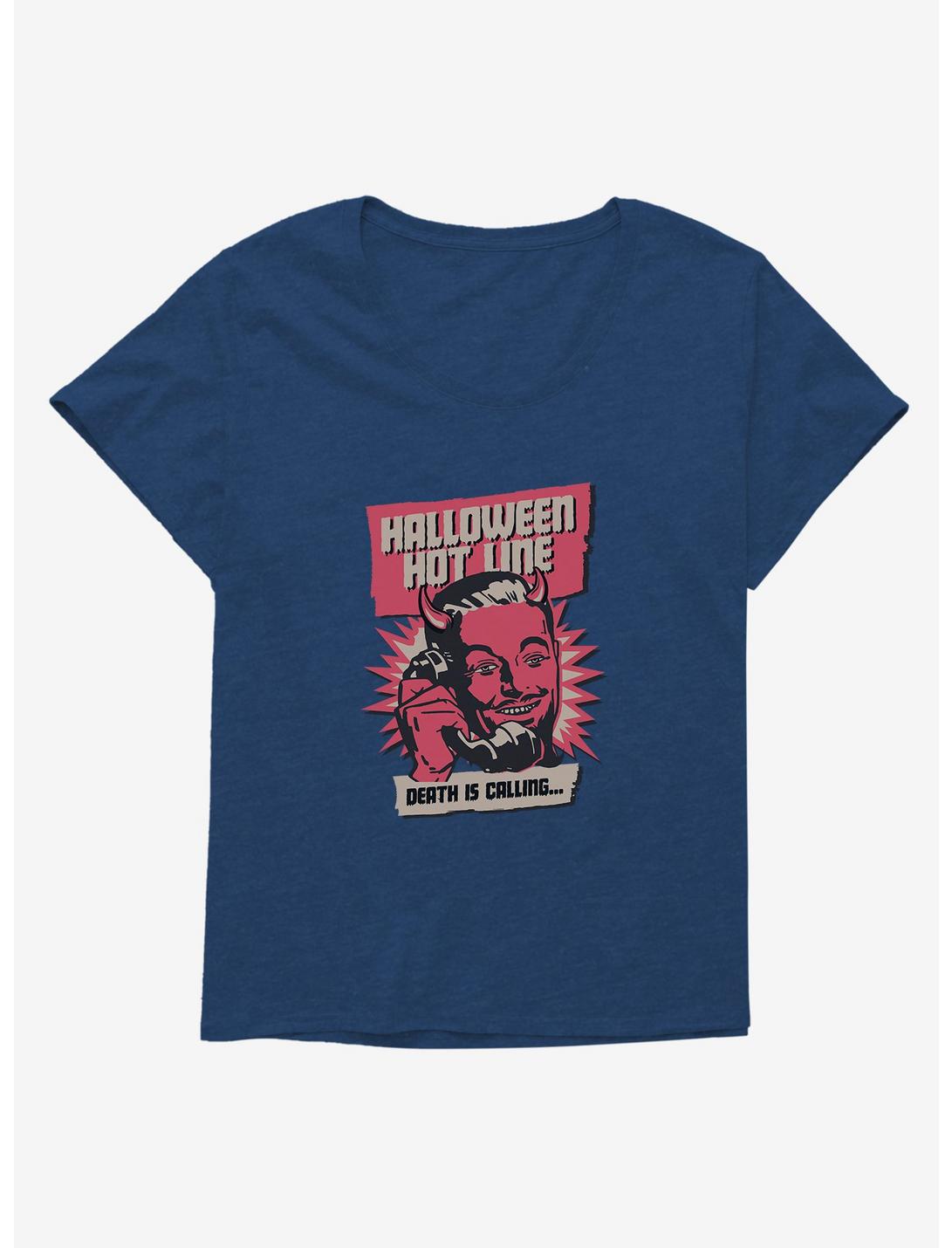 Halloween Halloween Hot Line Girls Plus Size T-Shirt, ATHLETIC NAVY, hi-res