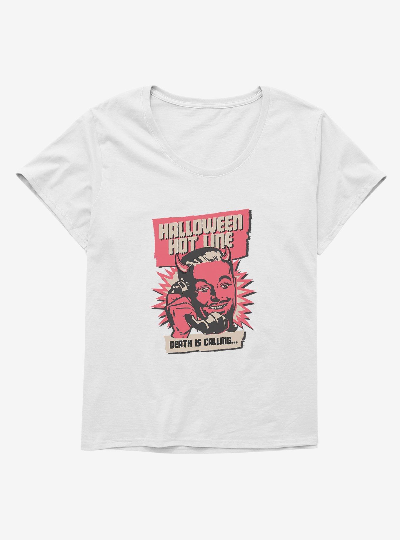 Halloween Halloween Hot Line Girls Plus Size T-Shirt, WHITE, hi-res