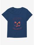 Halloween Happy Halloween Dimensional Girls Plus Size T-Shirt, ATHLETIC NAVY, hi-res