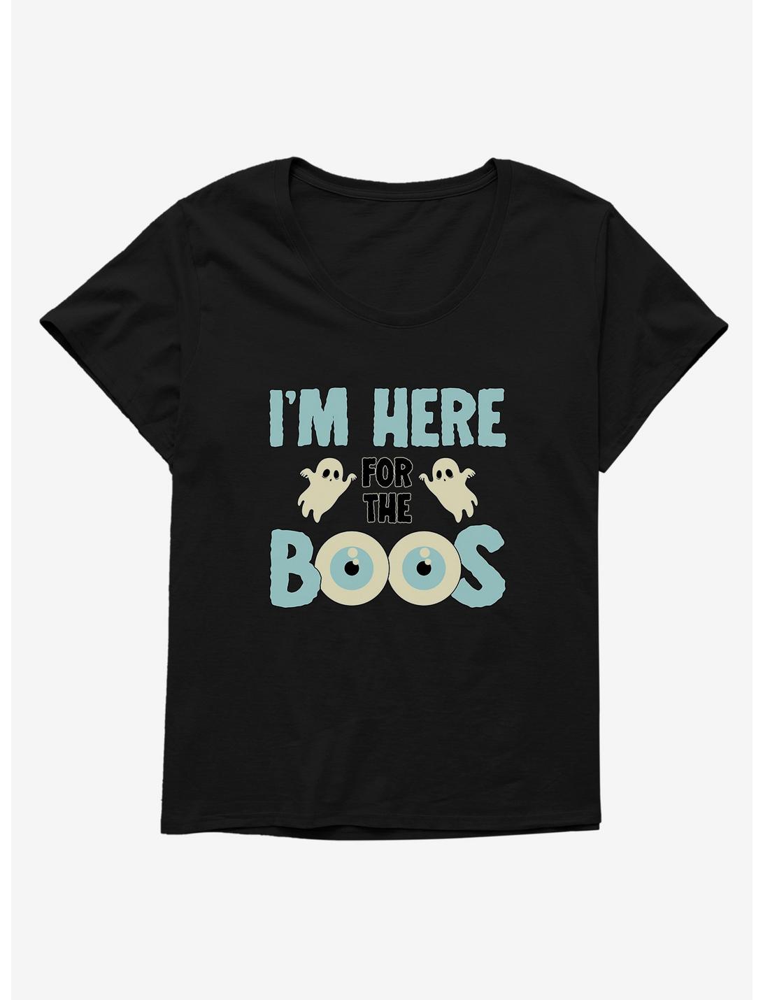 Halloween Here For The Boos Girls Plus Size T-Shirt, BLACK, hi-res