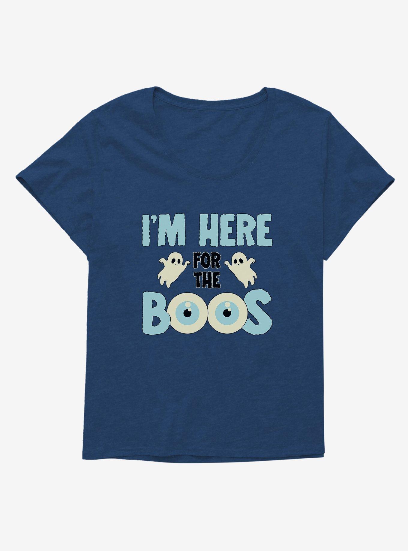 Halloween Here For The Boos Girls Plus Size T-Shirt, ATHLETIC NAVY, hi-res
