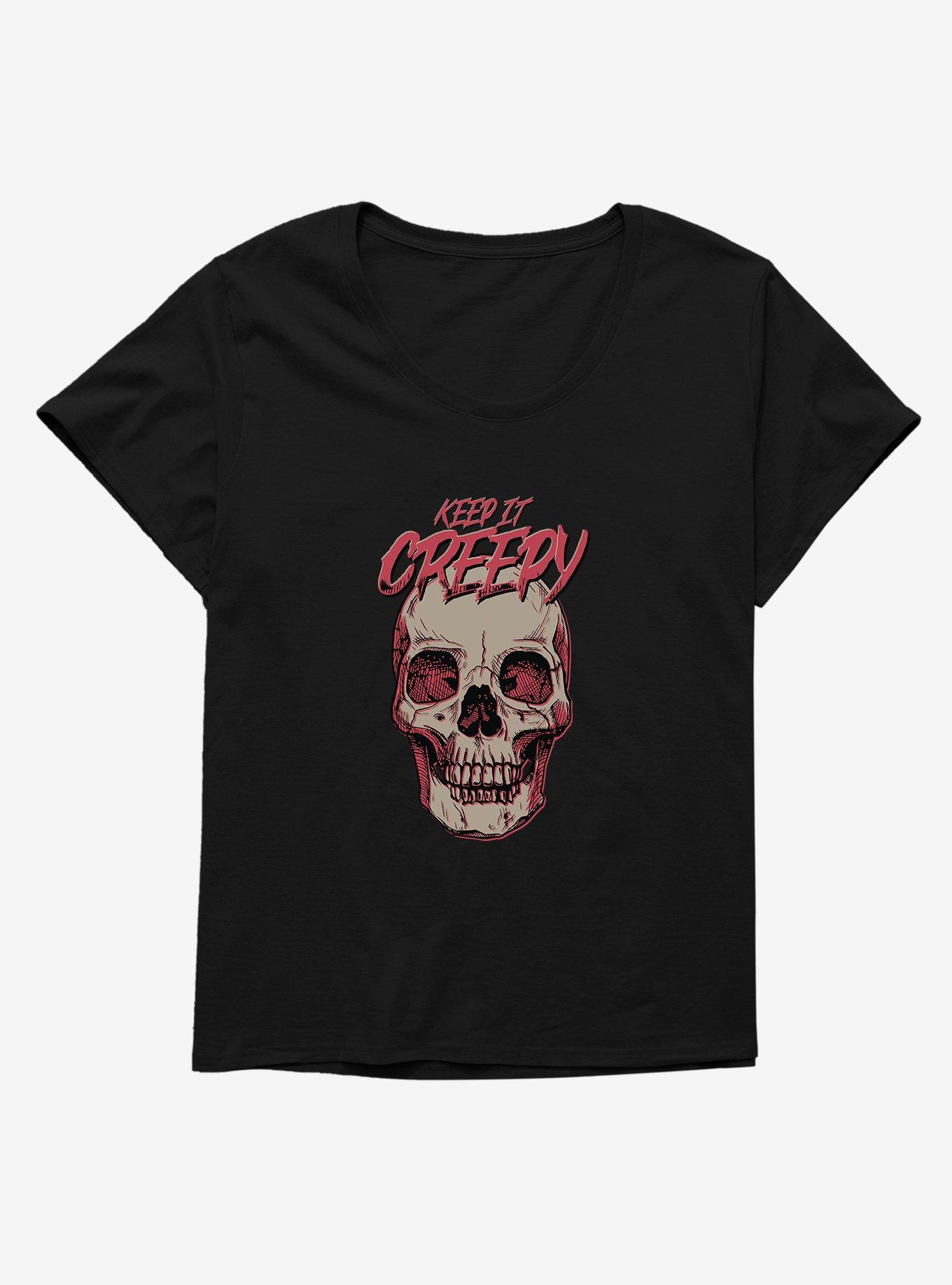 Halloween Keep It Creepy Girls Plus Size T-Shirt, BLACK, hi-res